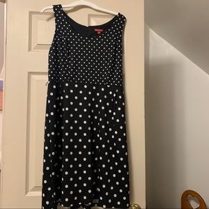 NWT Merona black and white polka dot dress size m